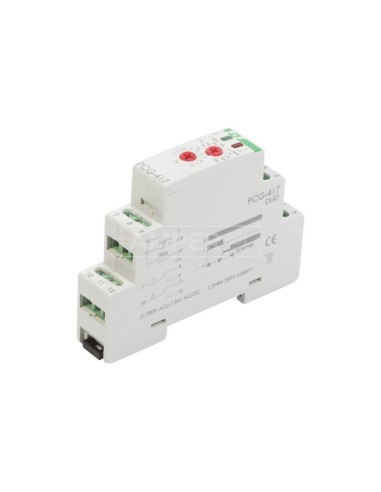 Przekaźnik czasowy 2Z 8A 1-1000sek 230V AC, 24V AC/DC gwiazda-trójkąt PCG-417DUO