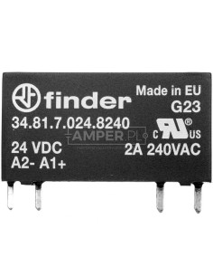 Wąskoprofilowy przekaźnik 5mm do obwodów drukowanych i gniazd SSR OC 2A/240VAC 24VDC wykonanie szczelne RTIII 34.81.7.024.8240