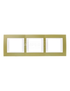 Unica Plus Ramka potrójna pionowa zieleń pistacjowa MGU6.006V.866