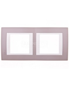 Unica Plus Ramka podwójna róż cynamonowy pionowa MGU6.004V.574