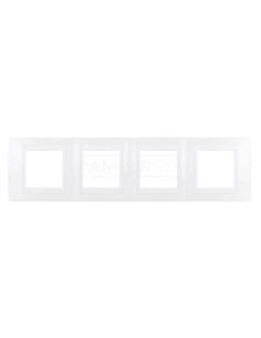 Unica Plus Ramka poczwórna biel polarna pozioma MGU6.008.18
