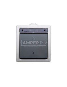 Aquant Łącznik dwubiegunowy natynkowy ŁNT-2 10A IP55 szary 1203-10