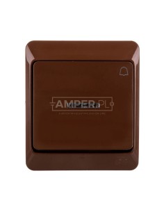 Hermes Przycisk dzwonek mechanizm z pełną obudową brązowy IP44 przycisk 1x ŁNT-1D+n 0347-06