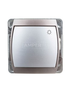 GAZELA Przycisk /światło/ srebro/ tytan ŁP-5J/m/18/23