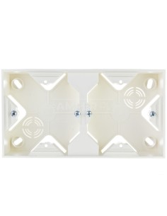 AS Puszka natynkowa podwójna ecru PNP-2G/27