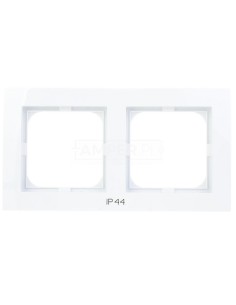 AS Ramka podwójna do łączników IP44 biała RH-2G/00