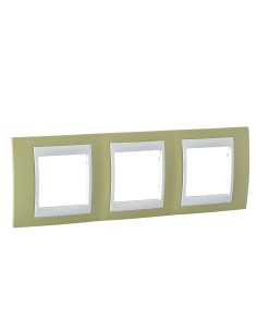 Unica, ramka potrójna pozioma zieleń oliwkowa MGU6.006.563