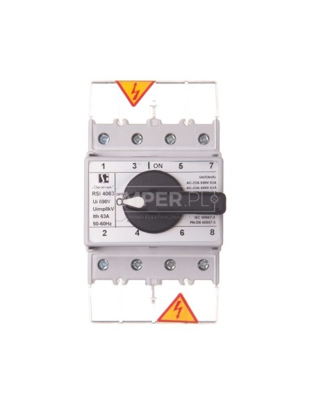 Rozłącznik izolacyjny 4P 63A RSI-4063\W02