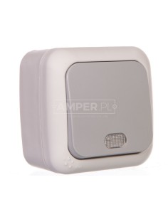 PALMIYE Przycisk podświetlany IP54 szary 90555514 2