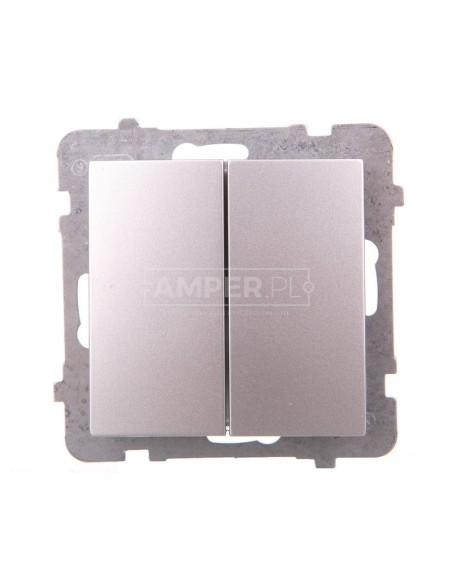 AS Łącznik schodowy podwójny srebro ŁP-10G/m/18