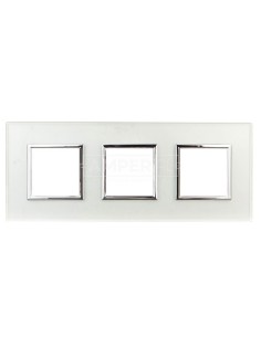 DANTE Ramka potrójna szkło PERL GLASS 4504183