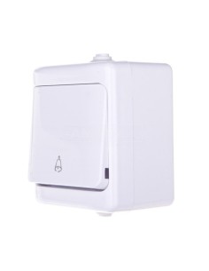 BRYZA Przycisk hermetyczny /dzwonek/ IP54 biały 180404