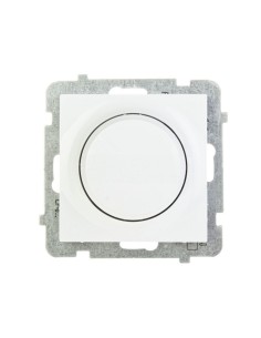 AS Ściemniacz przyciskowo-obrotowy /żarowy i halogenowy/ biały ŁP-8G/m/00