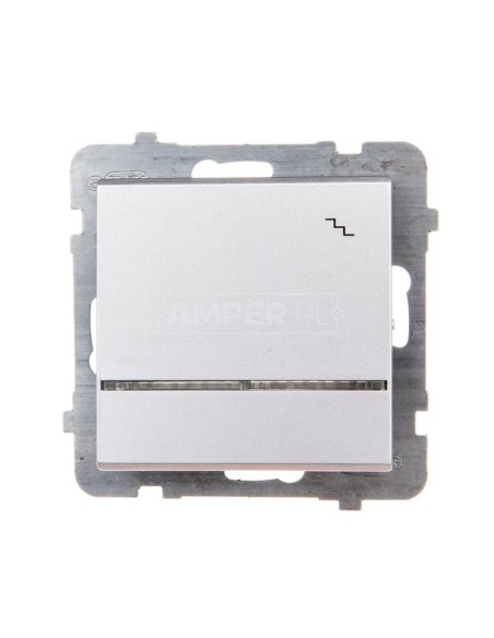 SONATA Łącznik schodowy z podświetleniem srebro mat ŁP-3RS/m/38