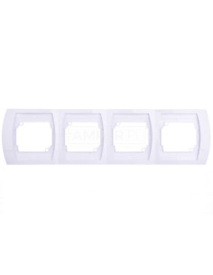 GAZELA Ramka poczwórna pozioma biała R-4JH/00