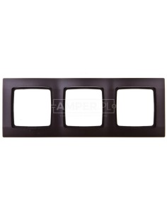 KARO Ramka potrójna czekoladowy metalik R-3S/40