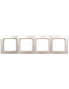 KARO Ramka poczwórna ecru perłowy R-4S/42