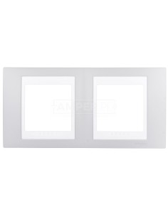 Unica Plus Ramka podwójna szary pozioma MGU6.004.865