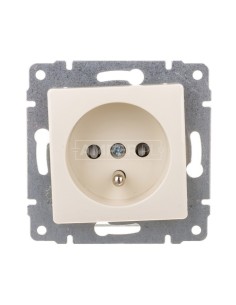 VENA Gniazdo pojedyncze z/u z przesłonami krem 510334