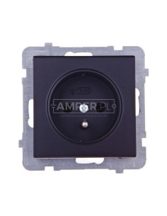 SONATA Gniazdo pojedyncze z/u czarny metalik GP-1RZ/m/33