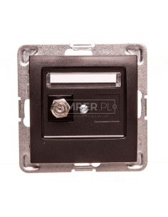 IMPRESJA Gniazdo antenowe pojedyncze typu F antracyt GPA-1YF/m/50