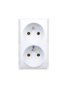 BIS Gniazdo podwójne z/u z niezamiennością faz białe GN-2BC/00