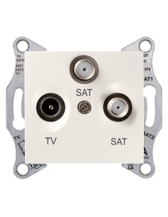 Sedna gniazdo TV/SAT/SAT końcowe krem SDN3502123 2
