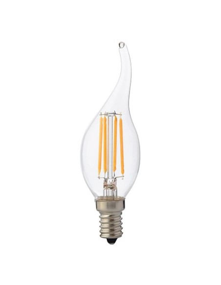 Żarówka LED świeczka E14 4W 320lm  FLAME FILAMENT biała ciepła 02996 - hurtownia elektryczna Amper.pl