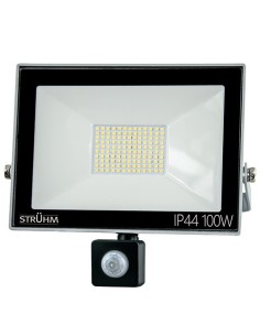 Naświetlacz LED 100W 8000lm IP44 KROMA S z czujnikiem ruchu biały - hurtownia elektryczna Amper.pl 2