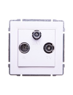 KOS66 Gniazdo antenowe RTV/SAT końcowe białe 660476