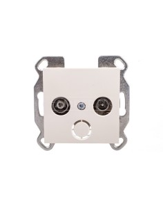 LUMINA2 Gniazdo antenowe RTV przelotowe kremowe WL3021