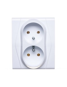 FESTA Gniazdo podwójne z/u 16A IP20 białe GPT-2x2P+Z 0872-00