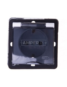 IMPRESJA Gniazdo bryzgoszczelne z/u Schuko IP44 klapka przezroczysta białe GPH-1YS/m/00/d