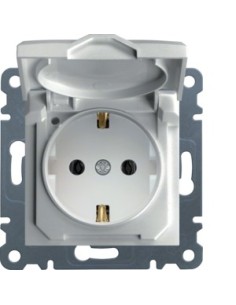 LUMINA2 Gniazdo SCHUKO z pokrywą biały WL1150