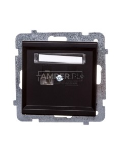 SONATA Gniazdo telefoniczne pojedyncze RJ11 czarny metalik GPT-1R/m/33