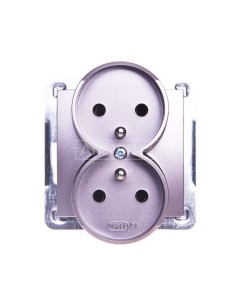 IMPRESJA Gniazdo podwójne z/u tytan GP-2YRZ/m/23