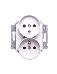 KARRE Gniazdo podwójne z/u białe 90964671