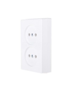 KAPPA Gniazdo podwójne b/u białe GW-2K/00