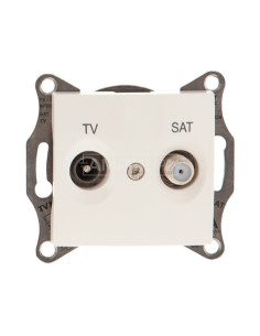 Sedna Gniazdo antenowe TV/SAT przelotowe 8dB kremowe SDN3401223