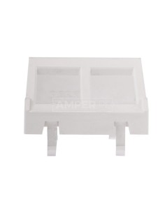 Simon Connect Płytka K45 gniazda teleinformatycznego 2xRJ skośna czysta biel KB080/9