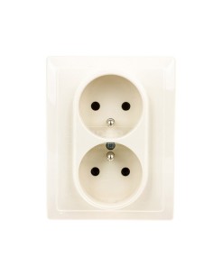 VENA Gniazdo podwójne z/u krem 510336