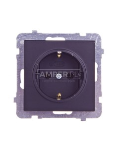 SONATA Gniazdo pojedyncze z/u Schuko czarny metalikGP-1RS/m/33