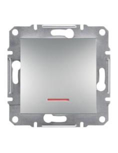 Asfora Łącznik jednobiegunowy z podśw. (16A) bez ramki, aluminium EPH1430361 Schneider 2