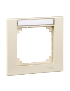 Merten, Ramka M-Plan z polem opisowym pojedyncza kremowy Merten MTN514144 Schneider 2