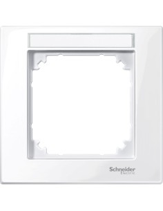 Merten, Ramka M-Plan z polem opisowym pojedyncza biały active Merten MTN514125 Schneider 2