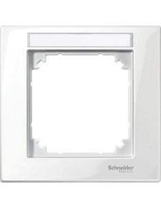 Merten, Ramka M-Plan z polem opisowym pojedyncza biały polarny Merten MTN514119 Schneider 2