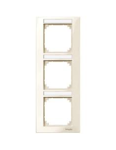 Merten, Ramka M-Plan z polem opisowym potrójna pionowa kremowy Merten MTN513344 Schneider 2