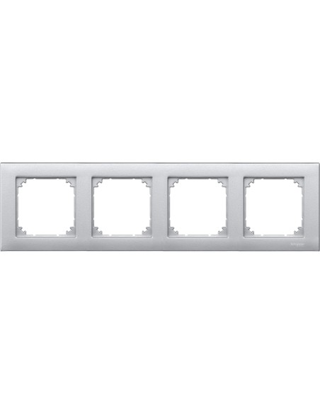 Merten, Ramka M-Plan czterokrotna aluminiowy Merten MTN486460 Schneider