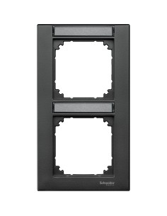 Merten, Ramka M-Plan z polem opisowym podwójna pionowa antracytowy Merten MTN476214 Schneider 2
