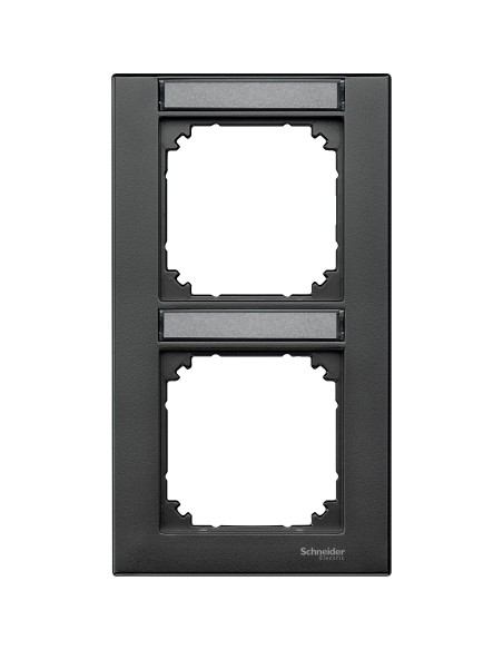 Merten, Ramka M-Plan z polem opisowym podwójna pionowa antracytowy Merten MTN476214 Schneider